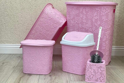 FIVE PIECES TOILET SET PINK/ROZE - KLAUDIO FASHION