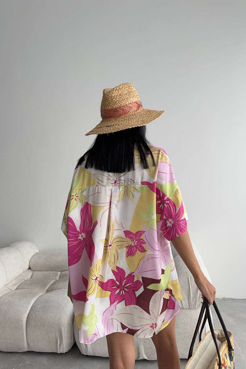 FLORAL DESIGN SHIRT+SHORTS WOMEN SET MULTIPLE/SHNGJ - 2