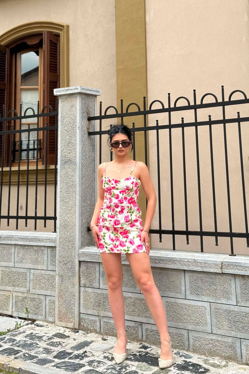 FLORAL DESIGN THIN STRAP WOMEN DRESS MULTIPLE/SHNGJ - 4