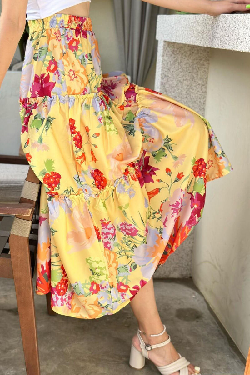 FLORAL WOMAN SKIRT YELLOW/E VERDHE - 3