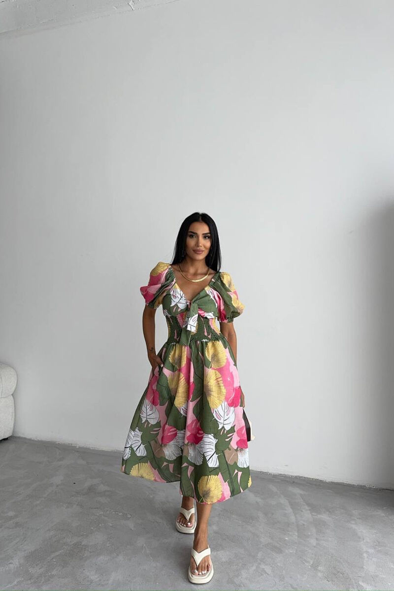 FLOWER DESIGN WOMEN DRESS MULTIPLE/SHNGJ - 1
