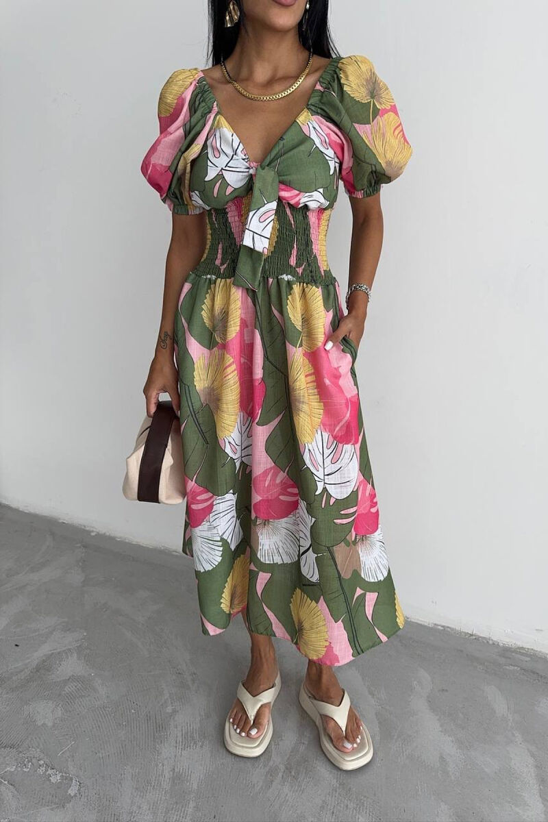 FLOWER DESIGN WOMEN DRESS MULTIPLE/SHNGJ - 3