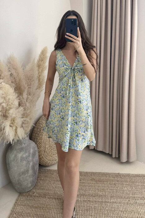 FLOWER WOMEN DRESS LIGHTBLUE/BZ - 1