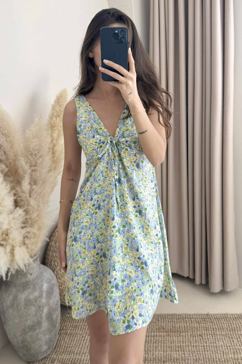 FLOWER WOMEN DRESS LIGHTBLUE/BZ - 2