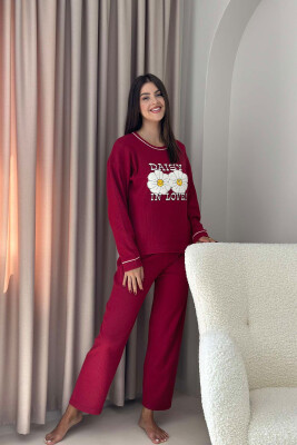 FLOWER WRITTINGS WOMAN PYJAMAS BUYRDGUNDY/VISHNJE 