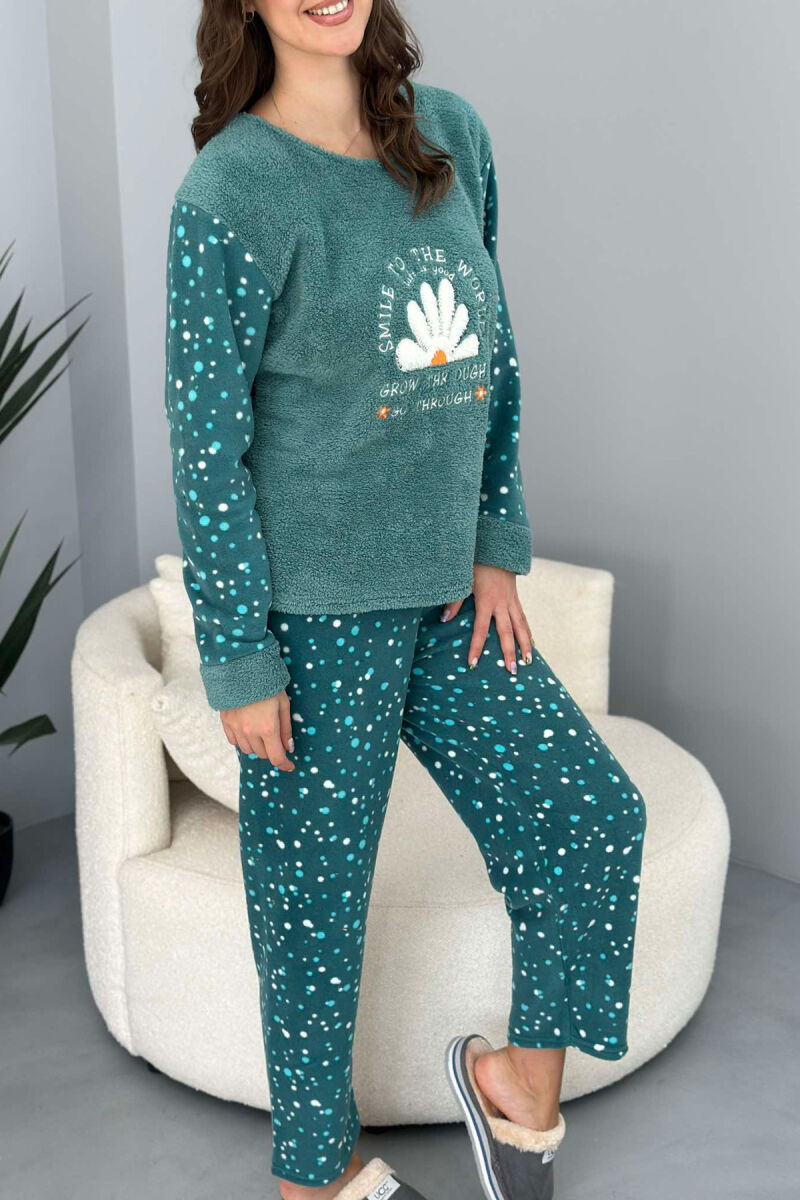 FLOWER WRITTINGS WOMAN PYJAMAS MINT/MENTE - 2