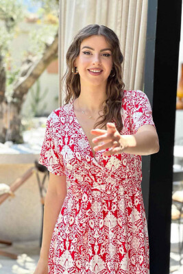 FLOWERS LONG DRESS RED/E KUQE - 3