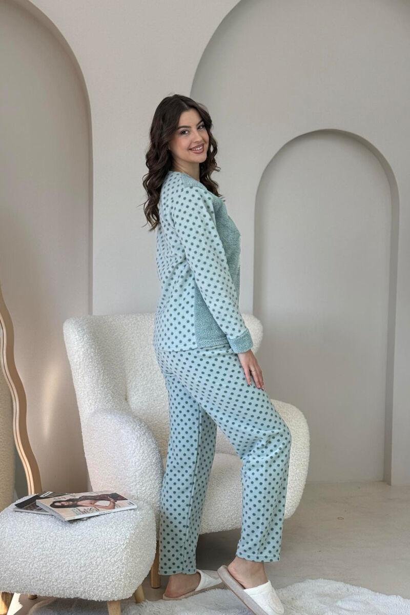 FLOWERS WRITTINGS WOMAN PYJAMAS MINT/MENTE - 2