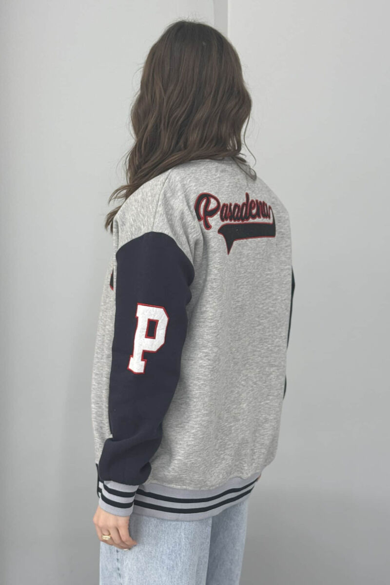 FLUFFY A&J FRONT LOGO BUTTON WOMEN JACKET GREY/GRI - 5