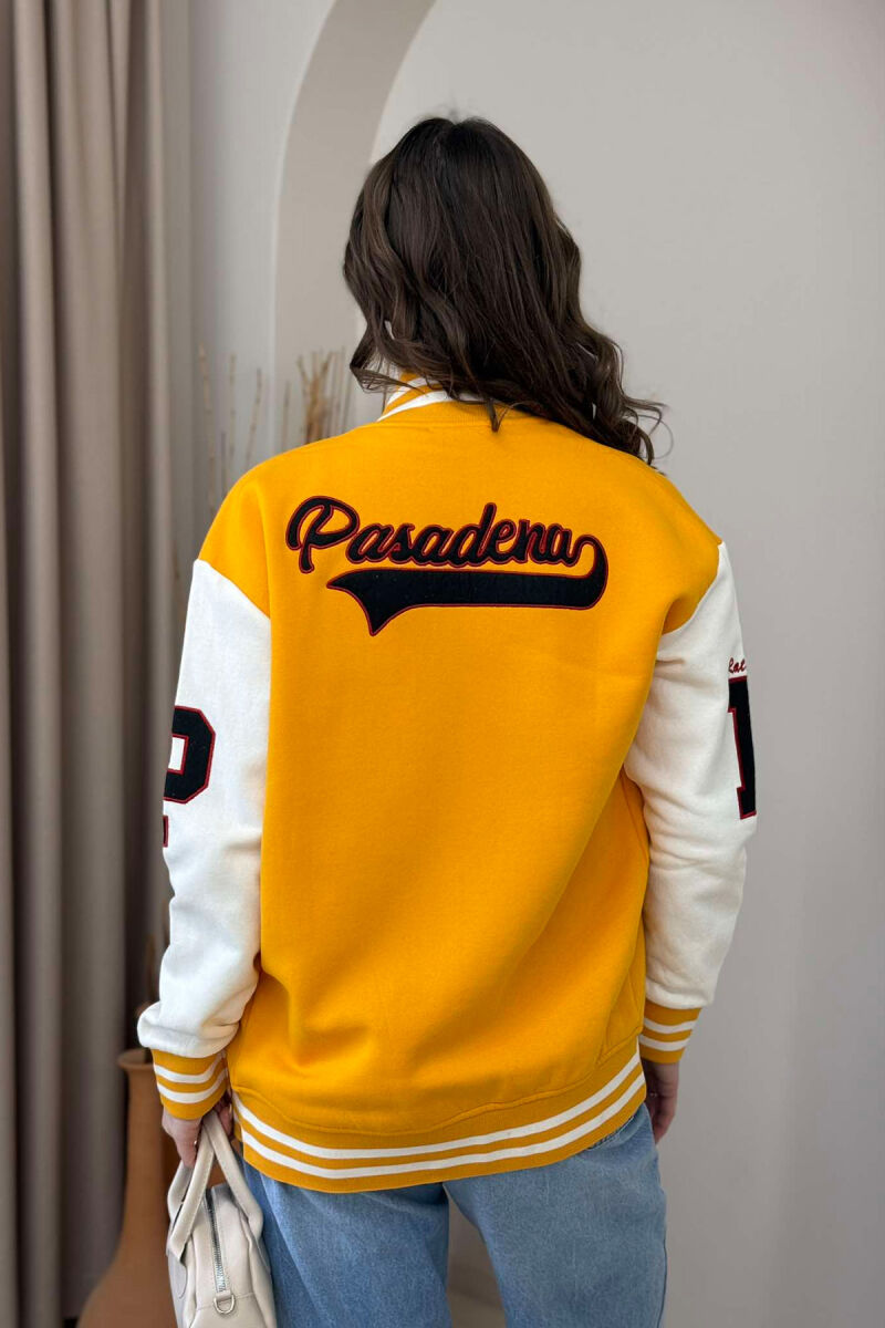 FLUFFY A&J FRONT LOGO BUTTON WOMEN JACKET YELLOW/E VERDHE - 7