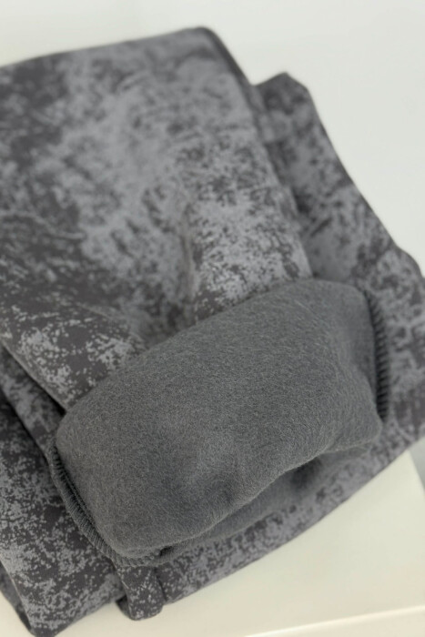 FLUFFY ELASTIC WAIST WOMEN JOGGERS LIGHT GREY/GZ - 4