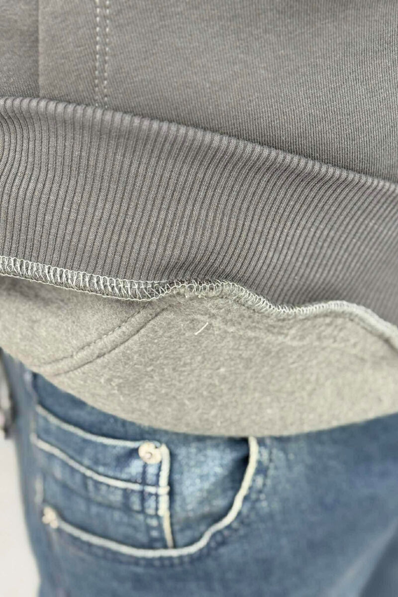 FLUFFY FRONT LOGO MEN HOODIE DARK GREY/GEE - 2