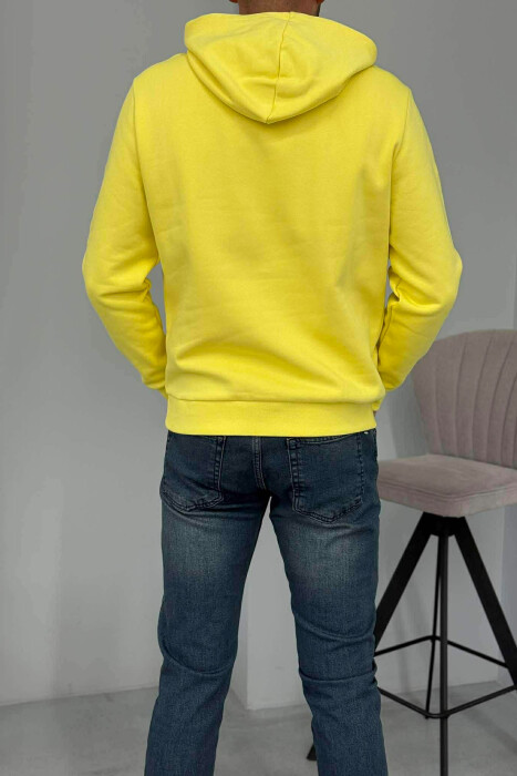 FLUFFY FRONT LOGO MEN HOODIE YELLOW/E VERDHE - 2