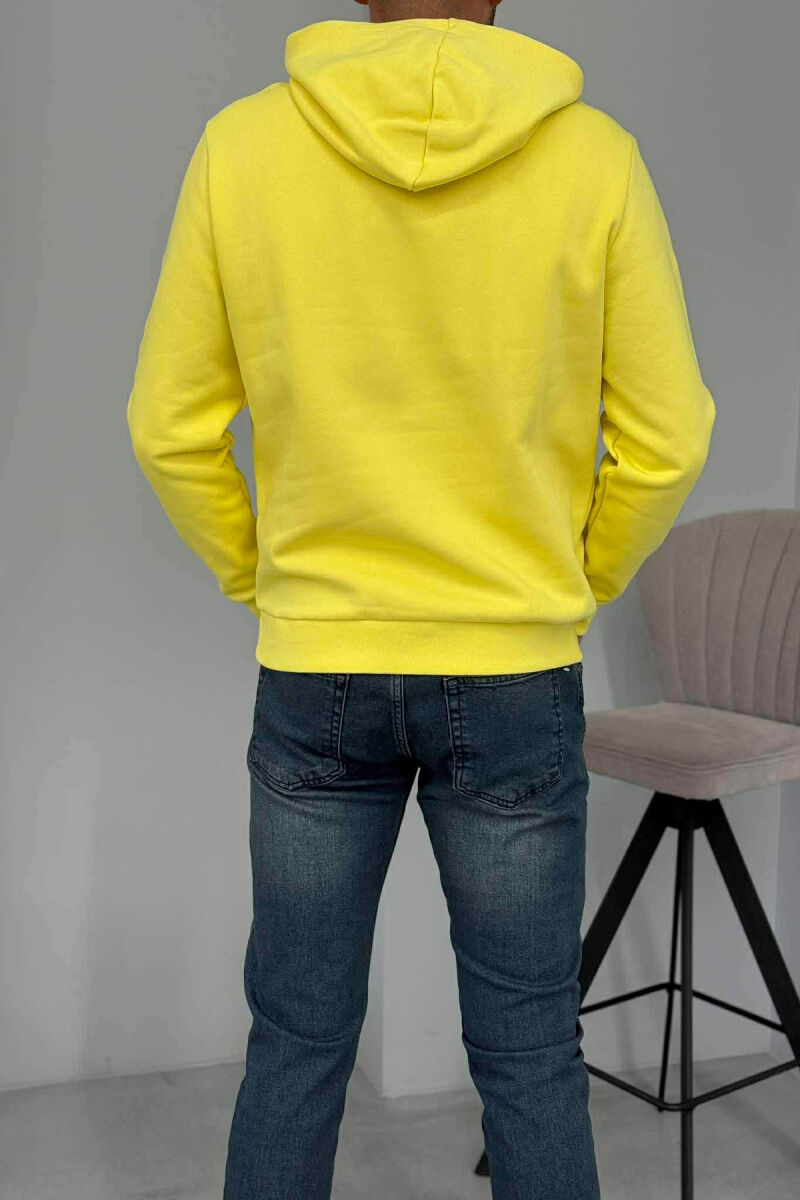 FLUFFY FRONT LOGO MEN HOODIE YELLOW/E VERDHE - 2