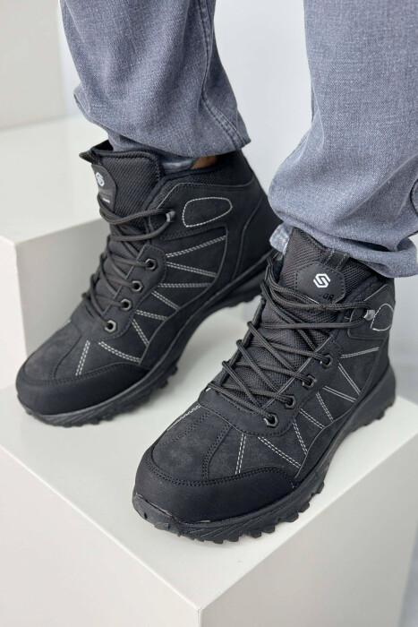 FLUFFY HIGH NECK MEN SHOES BLACK/ E ZEZE - 4