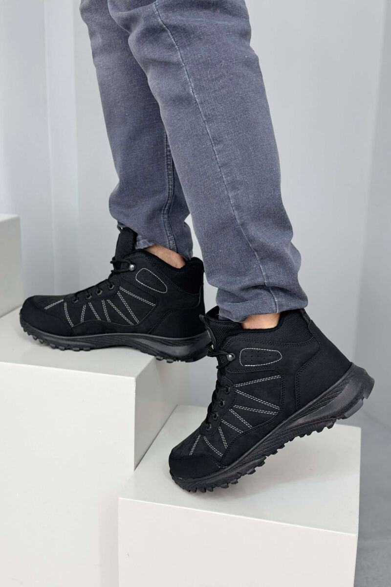 FLUFFY HIGH NECK MEN SHOES BLACK/ E ZEZE - 5