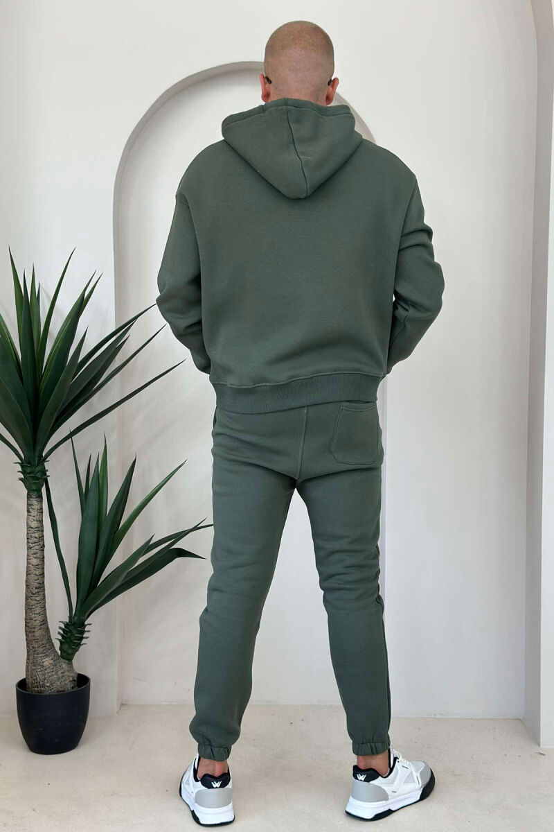 FLUFFY HODDIE + SWEATPANTS SIMPLE MAN SET DARK GREEN/JEE - 2