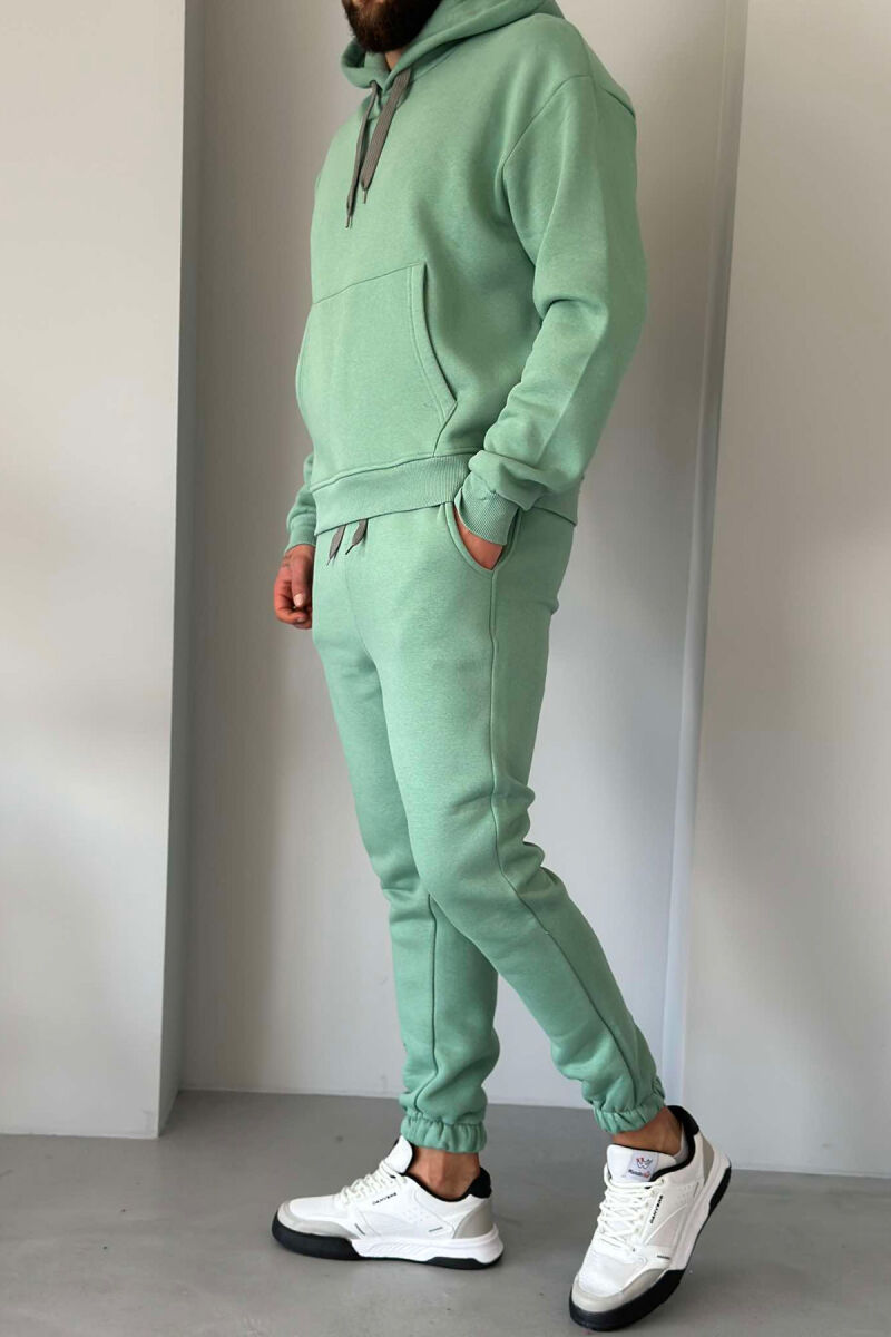 FLUFFY HODDIE + SWEATPANTS SIMPLE MAN SET MINT/MENTE - 4