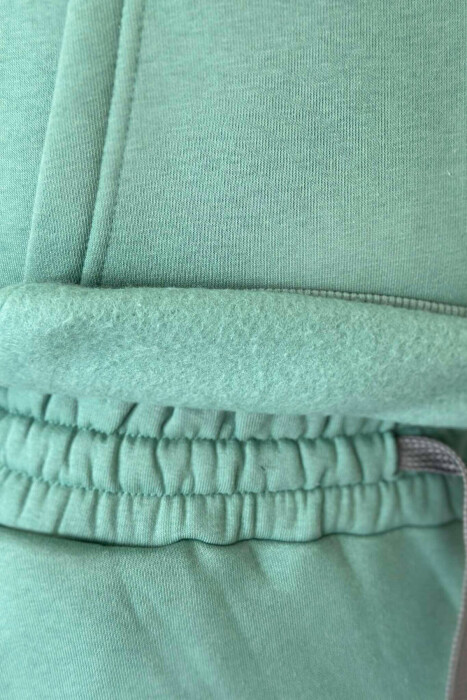 FLUFFY HODDIE + SWEATPANTS SIMPLE MAN SET MINT/MENTE - 5