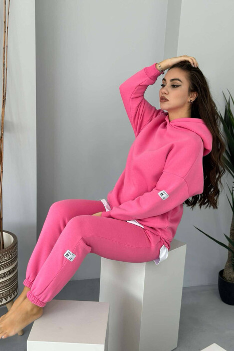 FLUFFY HOOD COTTON WOMAN SET PINK/ROZE - 3