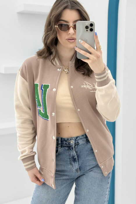FLUFFY LA LOGO WOMEN JACKET BEIGE/BEZHE 