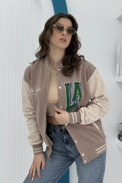 FLUFFY LA LOGO WOMEN JACKET BEIGE/BEZHE - 2