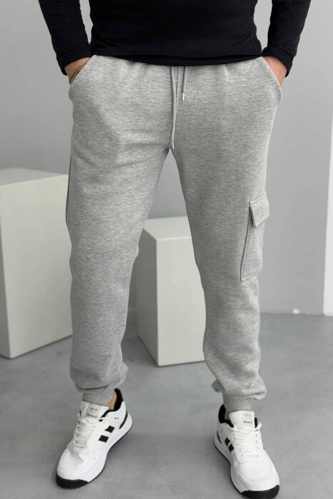 FLUFFY LITTLE WRITTINGS MEN SWEATPANTS LIGHT GREY/GZ 