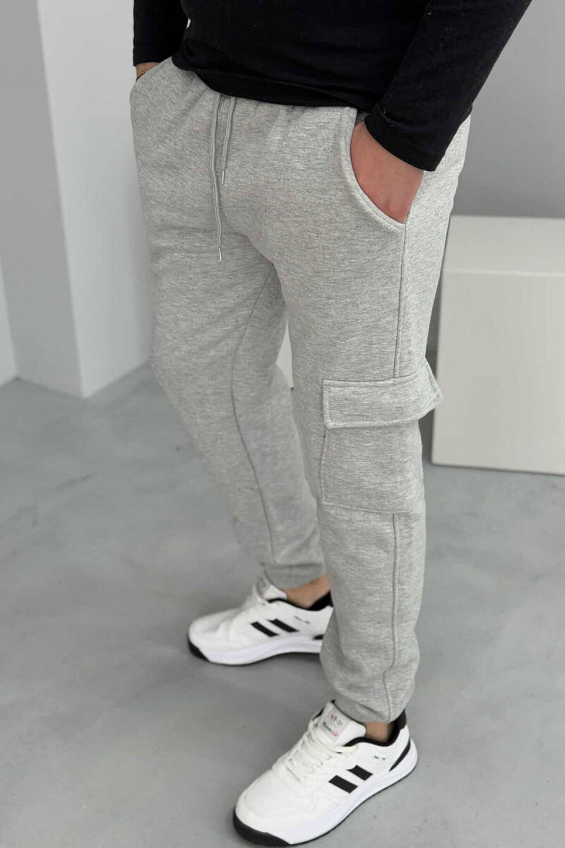 FLUFFY LITTLE WRITTINGS MEN SWEATPANTS LIGHT GREY/GZ - 2