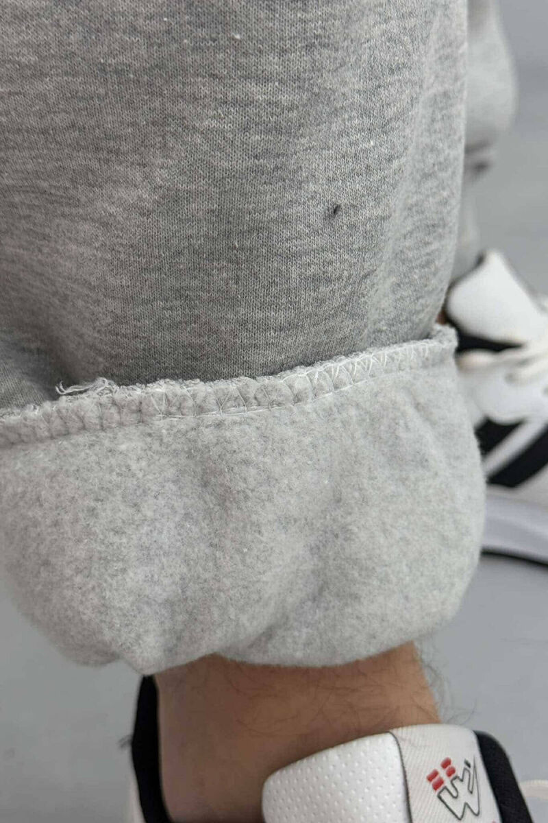 FLUFFY LITTLE WRITTINGS MEN SWEATPANTS LIGHT GREY/GZ - 3