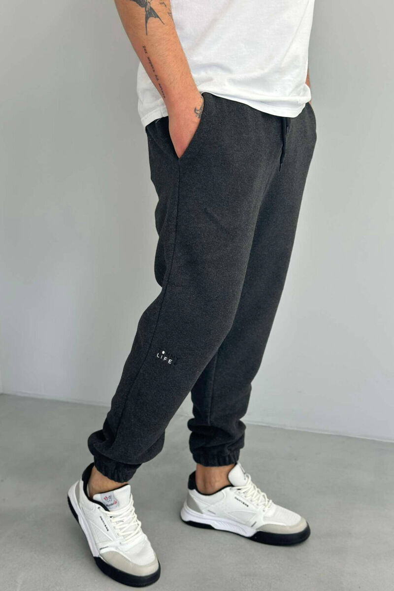 FLUFFY MEN SWEATPANTS DARK GREY/GEE - 1