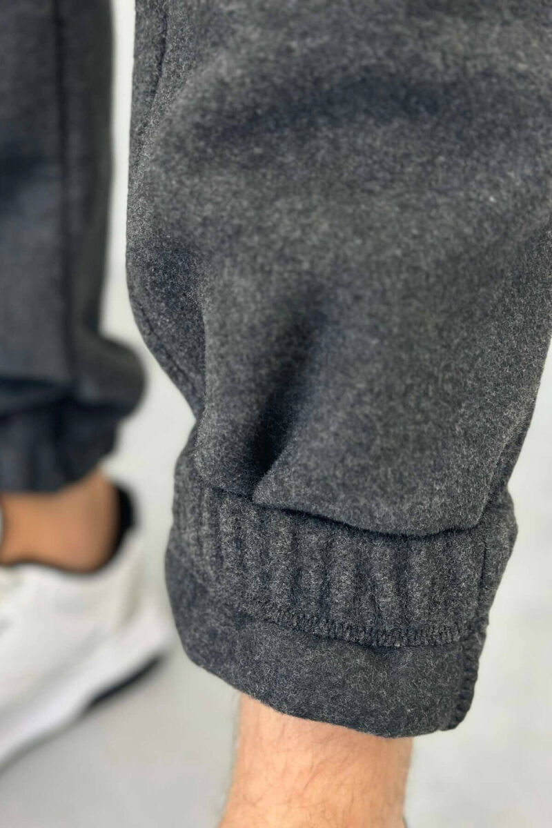 FLUFFY MEN SWEATPANTS DARK GREY/GEE - 3