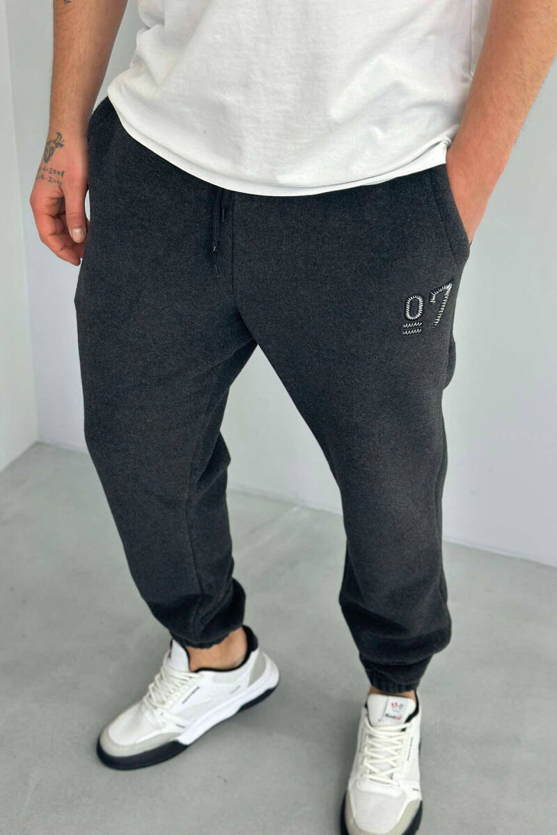 FLUFFY MEN SWEATPANTS DARK GREY/GEE - 4