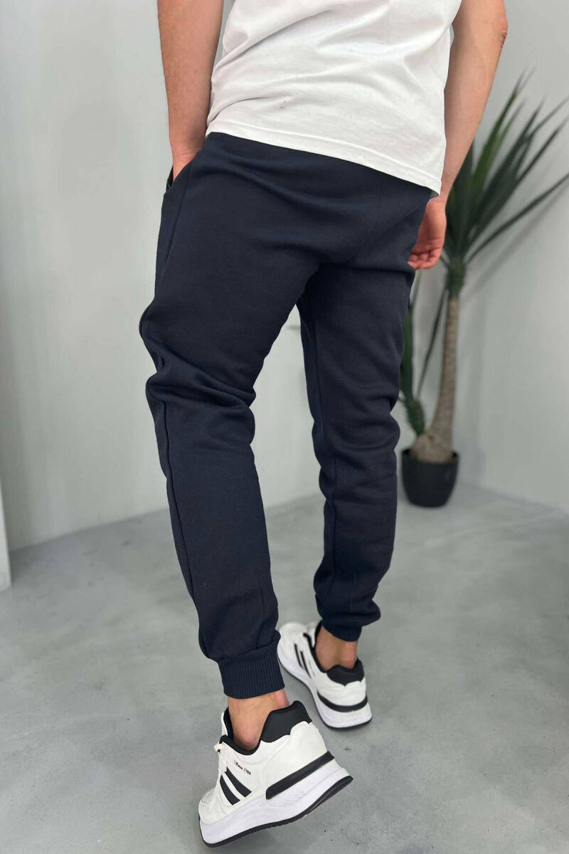ONE COLOR FLUFFY MEN SWEATPANTS BLUE/BLU - 3