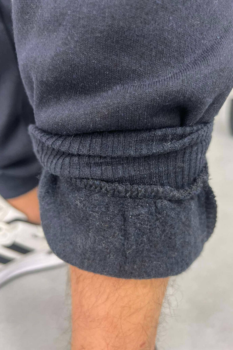 ONE COLOR FLUFFY MEN SWEATPANTS BLUE/BLU - 4