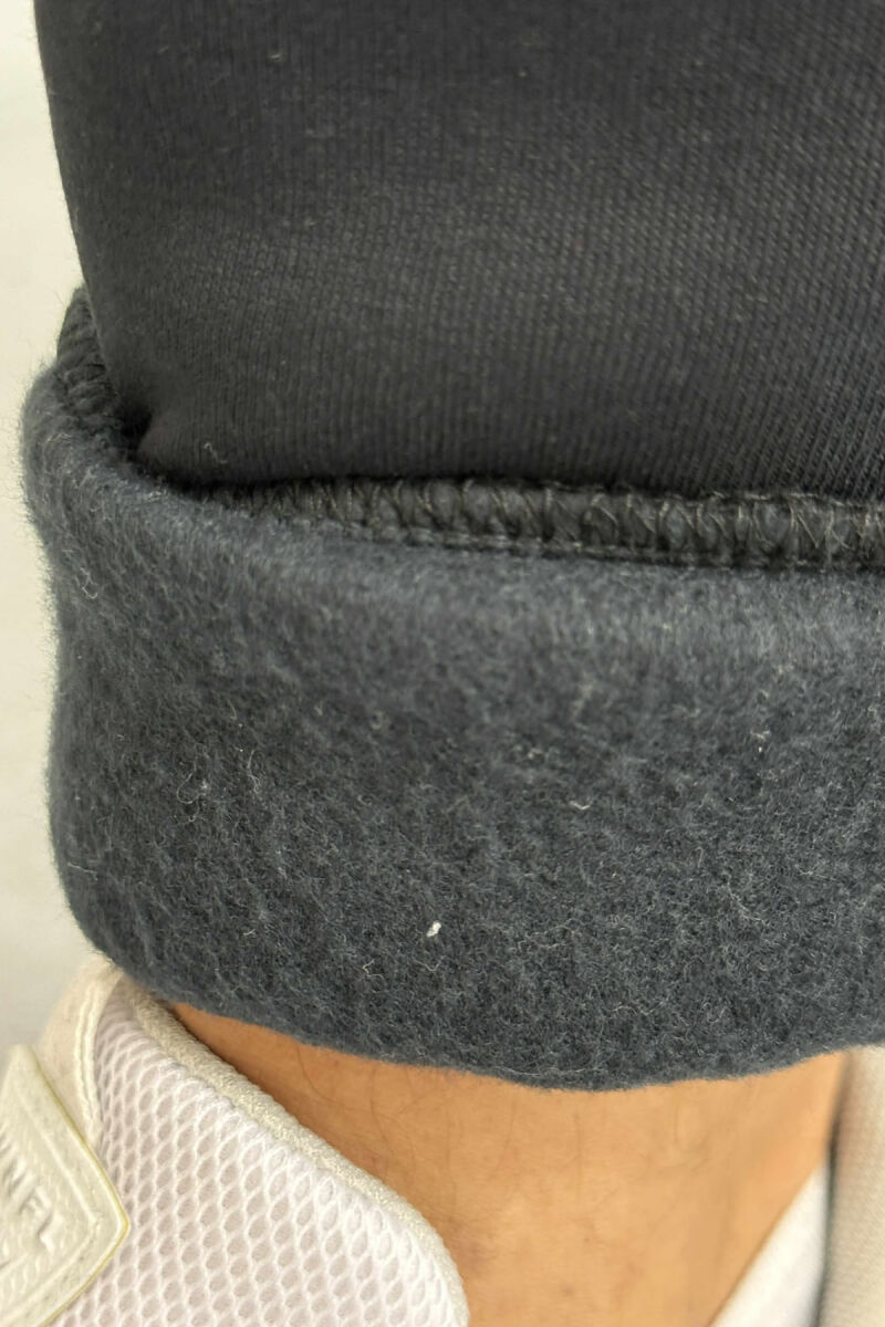 FLUFFY ONE COLOR FRONT LOGO MEN JOGGERS BLACK/ E ZEZE - 6