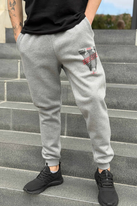 TUTA NJË NGJYRËSHE ME PUSH PËR MESHKUJ NË NGJYRËN GRI - KLAUDIO FASHION