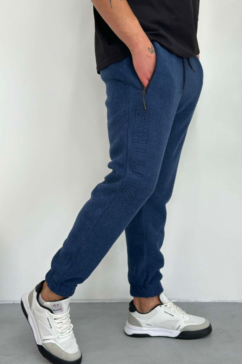 FLUFFY ONE COLOR MAN SWEATPANTS BLUE/BLU - 3