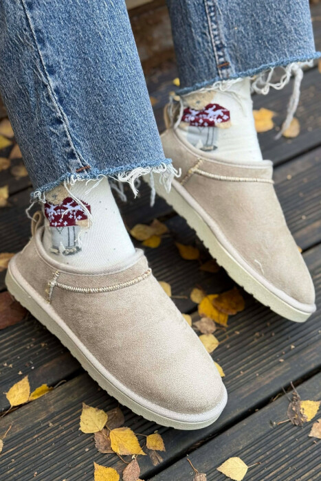 FLUFFY ONE COLOR SHORT WOMEN UGG CREAM/KREM - 1