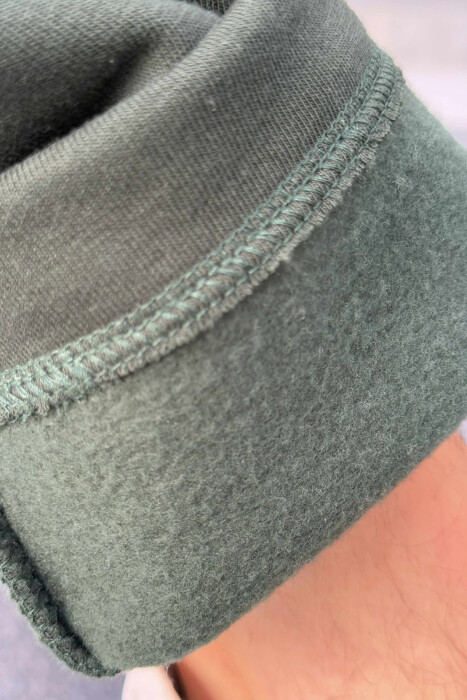 FLUFFY ONE COLOR SIMPLE MEN JOGGERS GREEN/JESHILE - 5