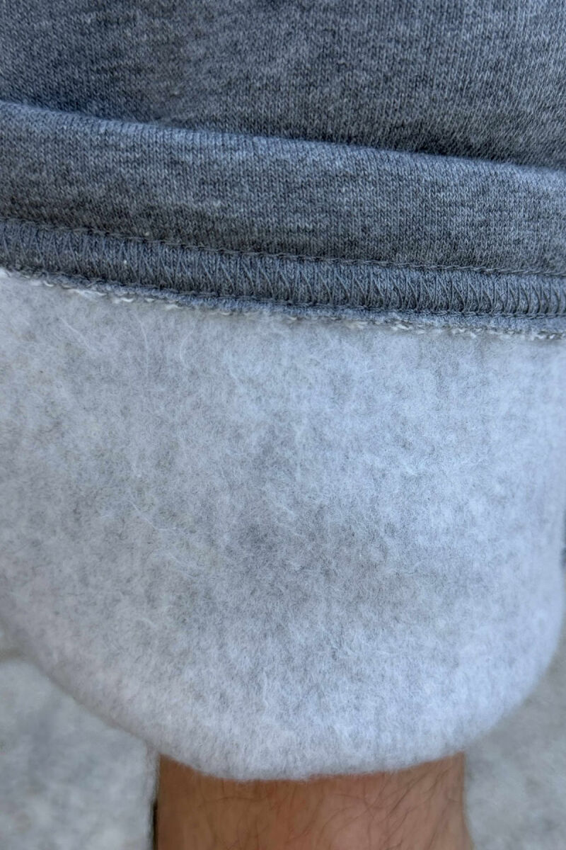 FLUFFY ONE COLOR SIMPLE MEN JOGGERS GREY/GRI - 5
