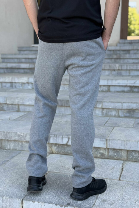 FLUFFY ONE COLOR SIMPLE MEN JOGGERS GREY/GRI - 4