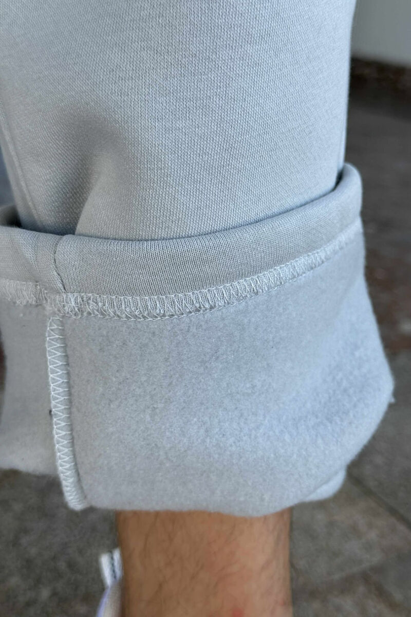 FLUFFY ONE COLOR SIMPLE MEN JOGGERS LIGHT GREY/GZ - 4