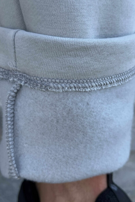 FLUFFY ONE COLOR SIMPLE MEN JOGGERS LIGHT GREY/GZ - 5