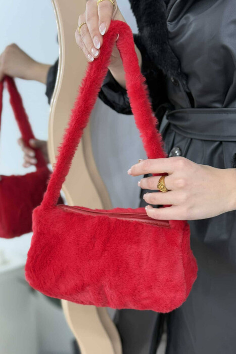 FLUFFY ONE COLOR WOMEN BAG RED/E KUQE - 2