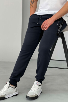 FLUFFY PARIS MAN SWEATPANTS DARK BLUE/BEE 