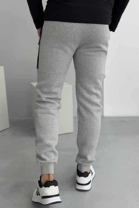 FLUFFY PARIS WRITTINGS MEN SWEATPANTS LIGHT GREY/GZ - 4