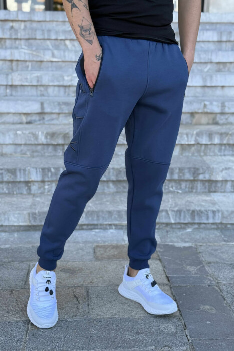 FLUFFY SIDE WRITTINGS MEN JOGGERS BLUE/BLU - 2