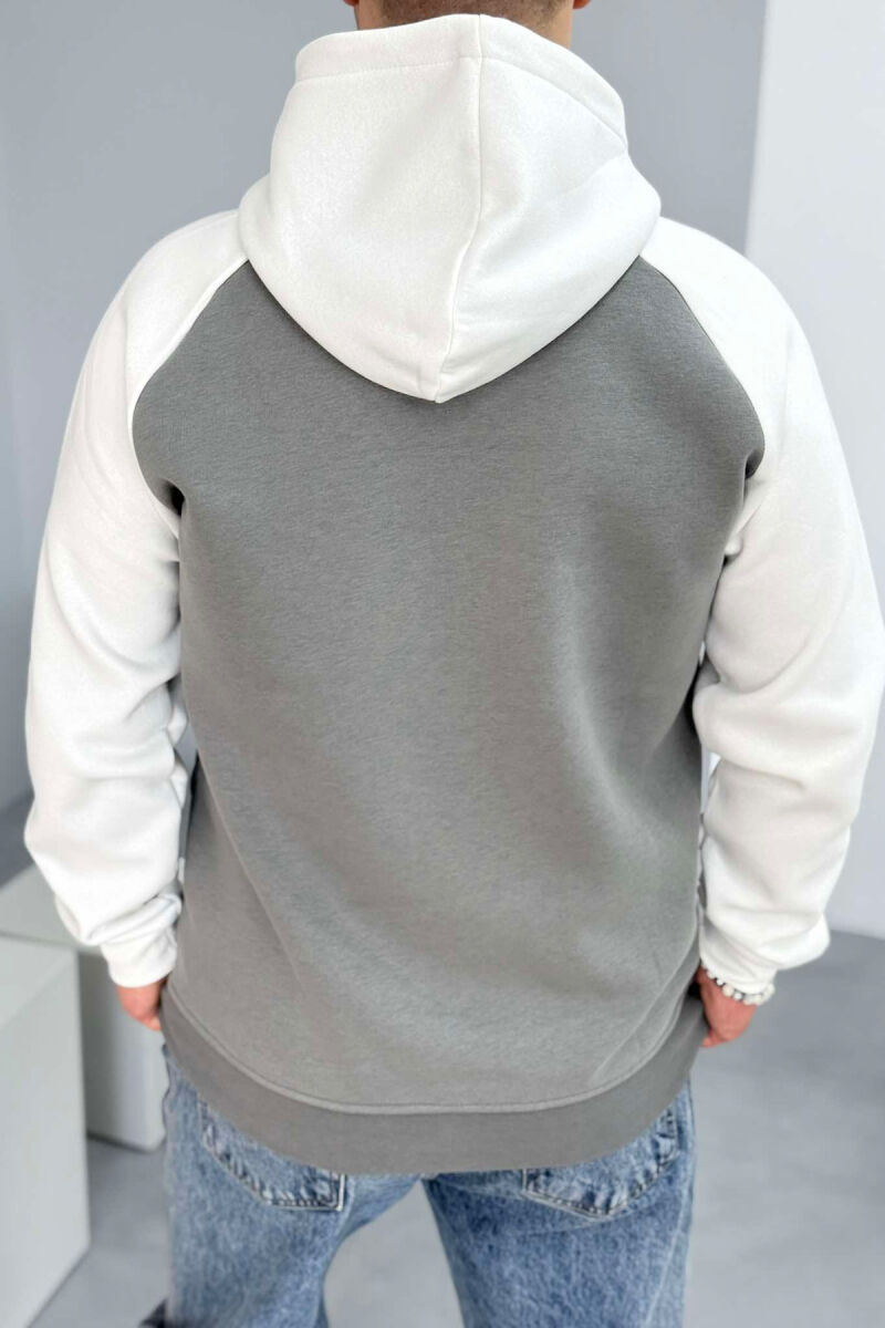 FLUFFY SIMPLE MEN HOODIE GREY/GRI - 3