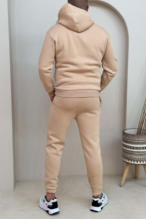 FLUFFY SIMPLE MEN SET IN BEIGE COLOR - 3