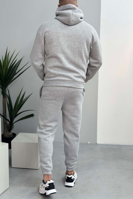 FLUFFY SIMPLE MEN SET IN LIGHT GREY COLOR - 3